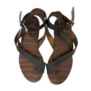 Naturalizer Women’s Sally Sandals Size 7 Brown Black Leather READ DESC